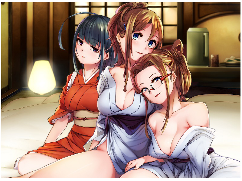 癒し系専属ナースif新妻わかな&amp;わかばと仲居さんに温泉で取り合いになるバイノーラル【KU100】