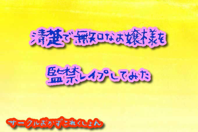 清楚で無知なお嬢様を監禁レイプしてみた