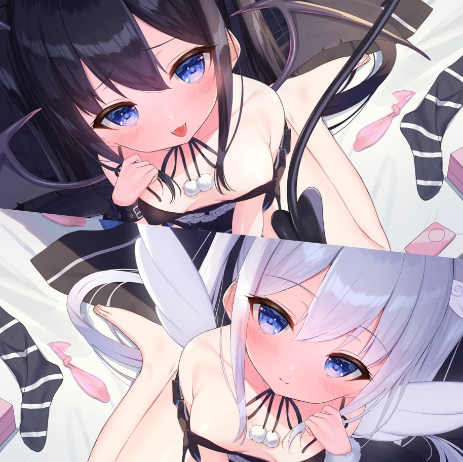 【濃密口淫】淫乱メスガキ悪魔ときどきロリ天使がチンカス汚ちんぽにご奉仕してくれるお話♪【KU100】