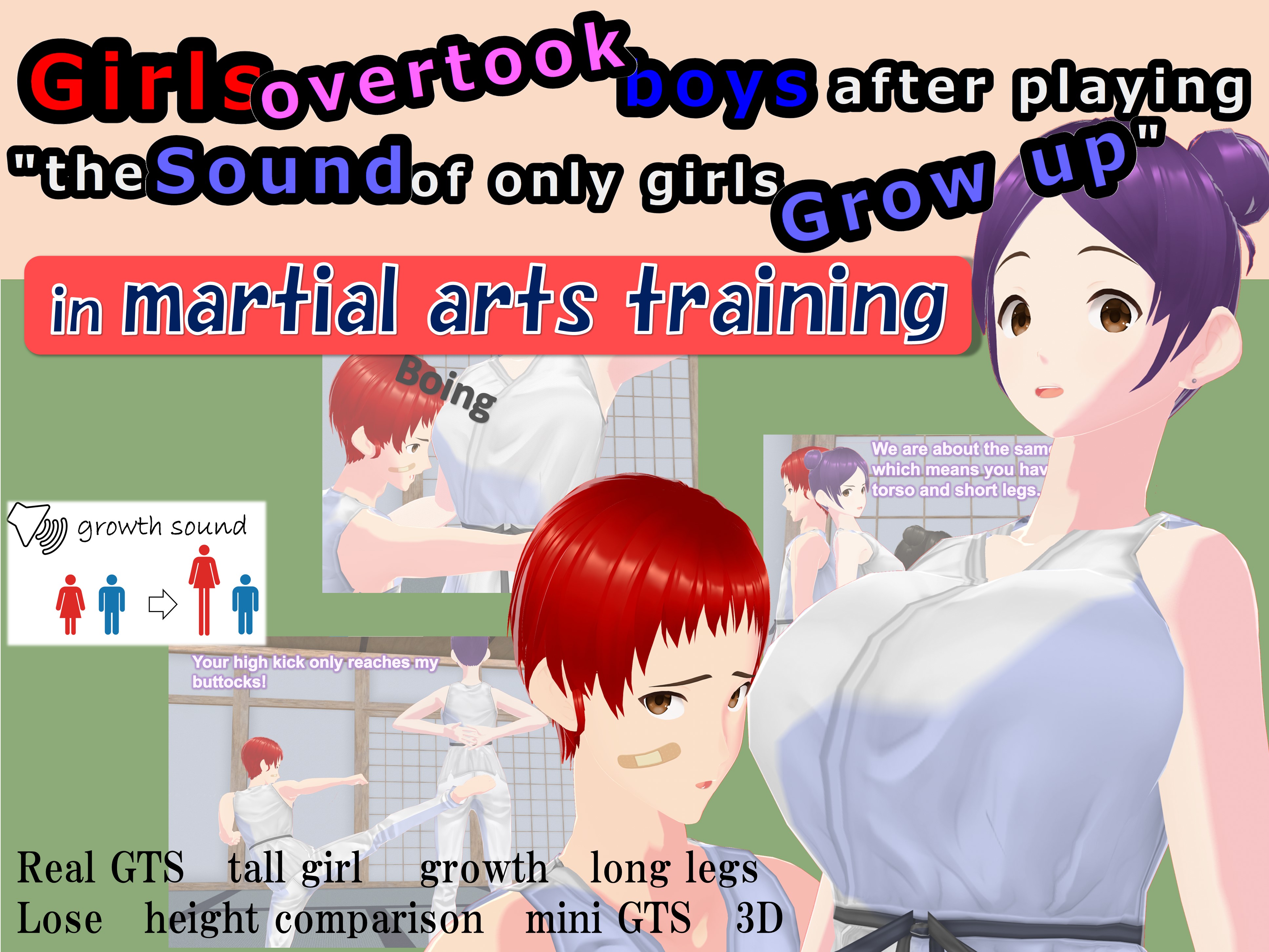 Girls overtook boys after playing the sound of only girls grow up in martial arts training