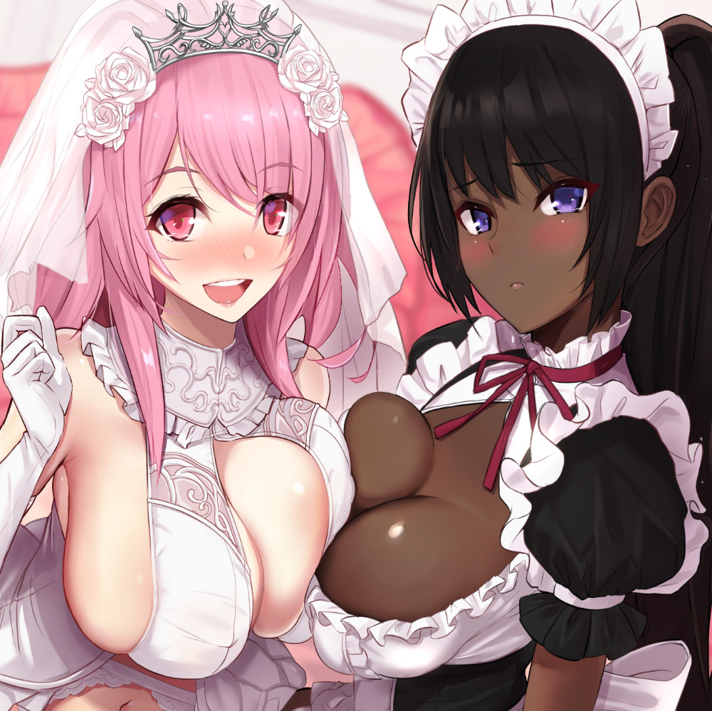 孕ませ懇願巨乳お姫様と低音デカ尻メイドさんがチンカス汚ちんぽに媚び媚びご奉仕してくれるお話♪【KU100】