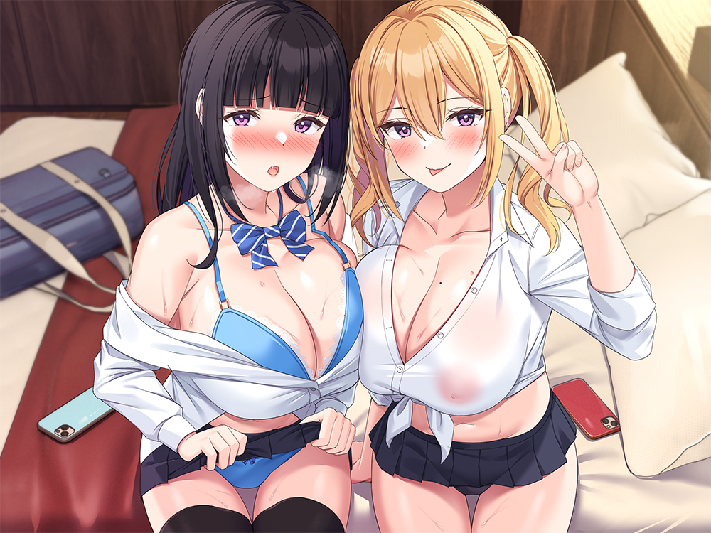 【KU100】パパ活でマッチングした相手は幼い頃から知っている娘の友達ＪＫ姉妹!?　～お互い言えないことしてるんだから普段できないエッチしようよっ！～【りふれぼプレミアムシリーズ】