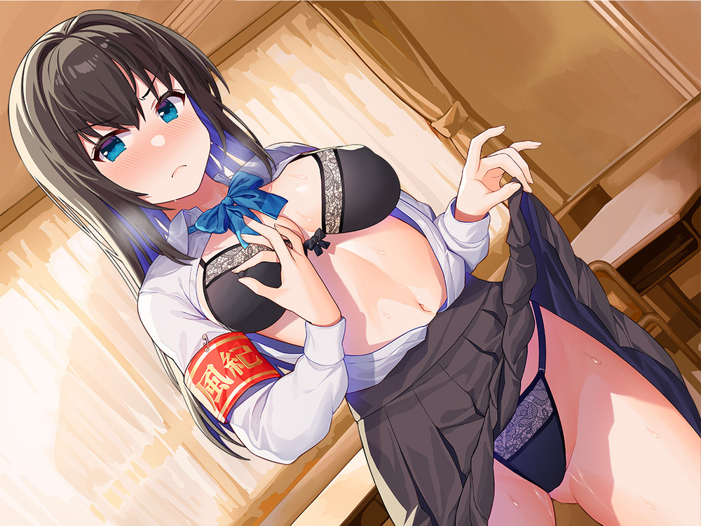 乳首をイジるだけなら不純自慰行為になりません…校則違反を取り締まる風紀委員アンナのカリカリ指導