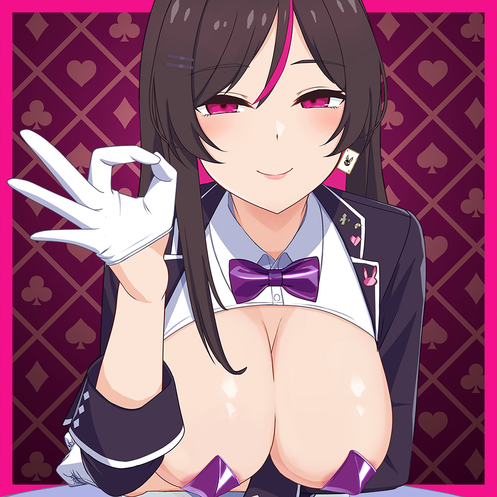 【Live2D×淫語ASMR】ドスケベ巨乳バニーお姉さんのエア手コキ誘惑オナサポゲーム