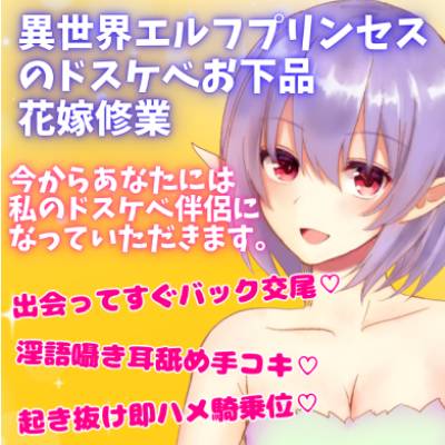 異世界エルフプリンセスのドスケベお下品花嫁修業～お下品セックスしたいけどお下品にになりきれないプリンセス～