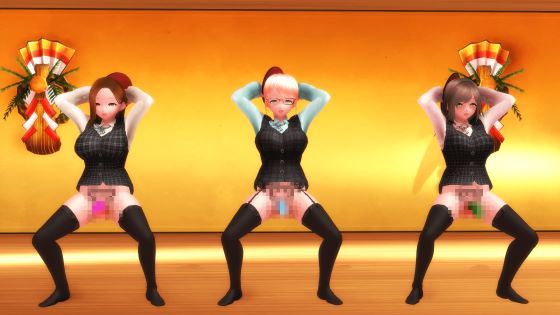 【ふたなりダンス】チンプラOLのおふざけ象さんダンス