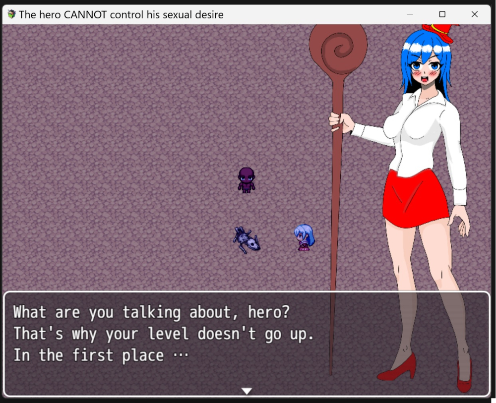 The hero CANNOT control his sexual desire