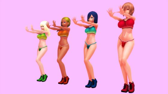 【ふたなりダンス】JKたちのチンプラエクササイズ