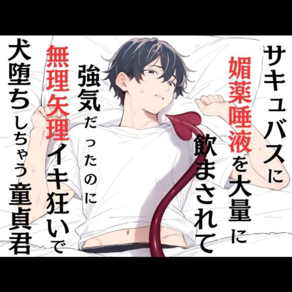 サキュバスに媚薬唾液を大量に飲まされて強気だったのに、無理矢理イキ狂いで犬堕ちしちゃう童貞君