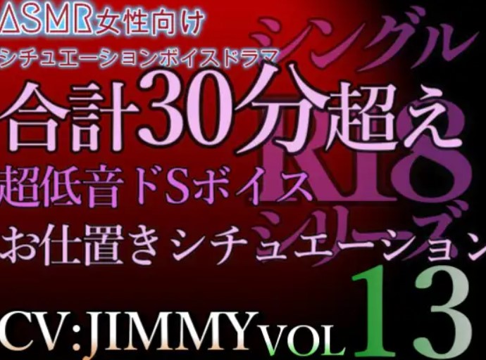 VOL13 シングルR18シリーズ【CVJIMMY】 合計30分超えの超低音ドSボイスのお仕置きシチュエーション