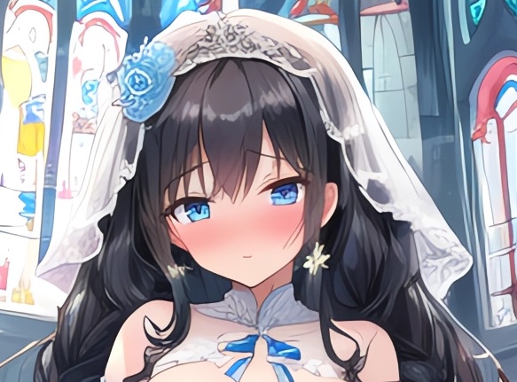 リゾートホテルのチャペルにて、新婚旅行での・・・