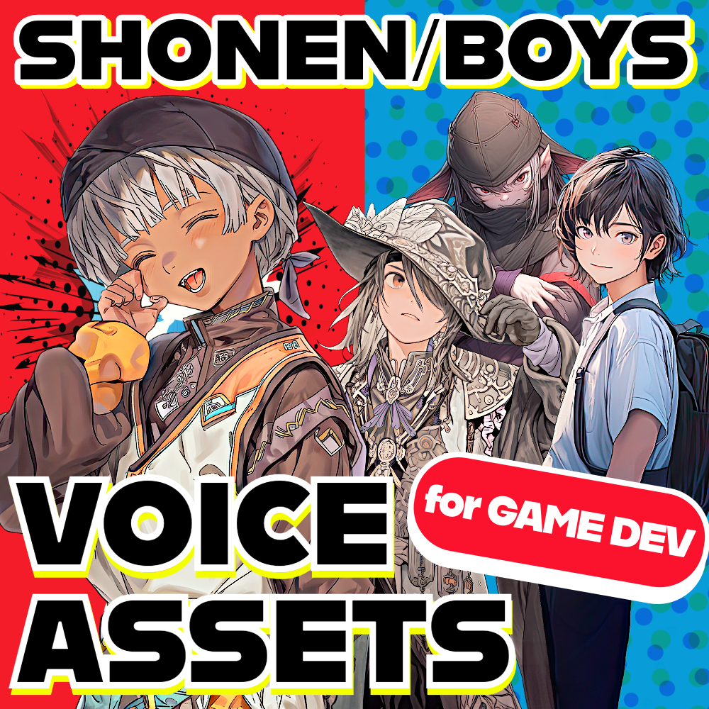 使えるボイス素材集|少年悪役|Voice Assets Popular Boy Voices | TSUKAERU SHONEN vol.1