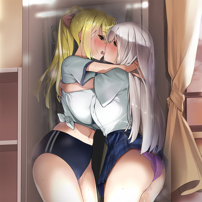 【ガチレズ】百合ロッカー【両耳ベロチュー体験】　～貴方は二人の間に挟まれた空気みたいな何か～