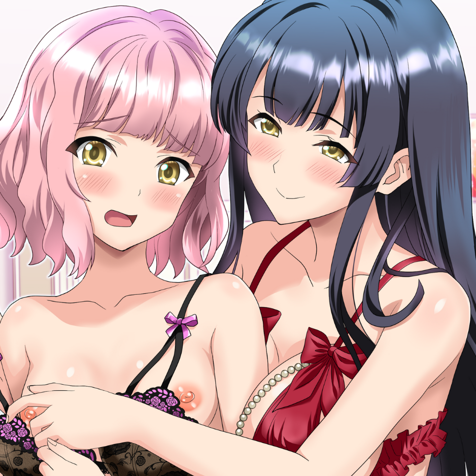 【sample】恋人の部屋に忍び込んだら姉妹百合を見せつけられることに…