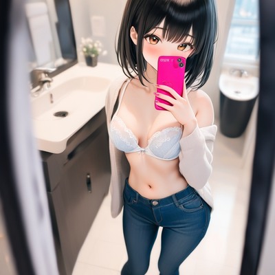 公衆トイレでオナニー　21歳　JD