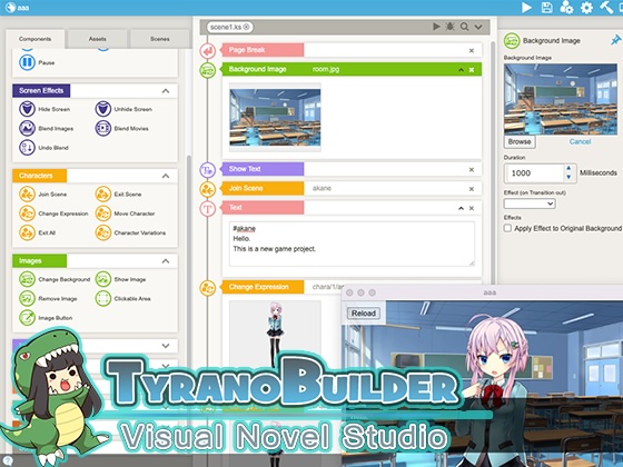 TyranoBuilder Visual Novel Studio