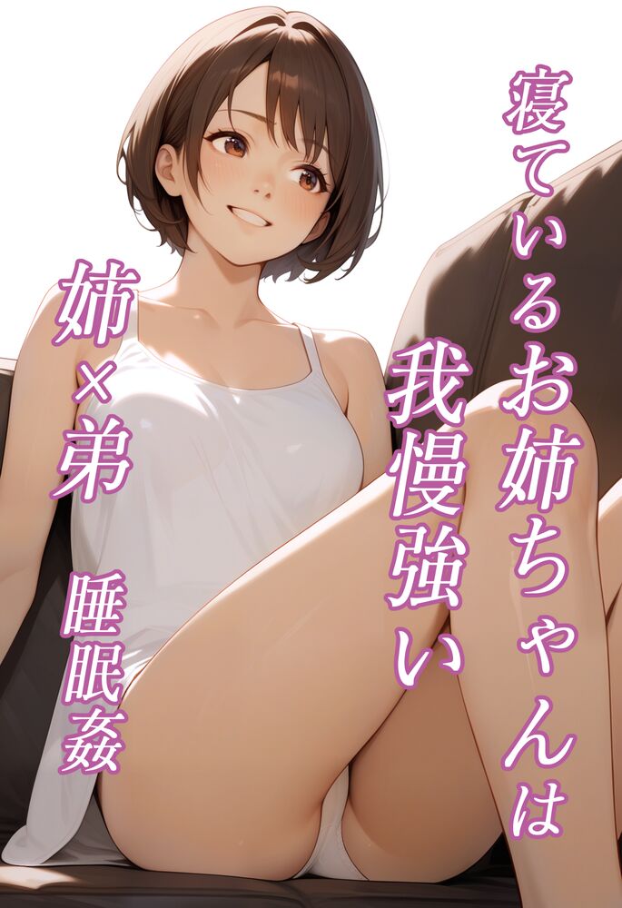 寝ているお姉ちゃんは我慢強い
