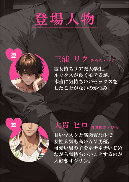 （体験版）彼女持ち貧乏DD、推しAV男優にネカフェで襲われてハジメテのお尻イキ♡