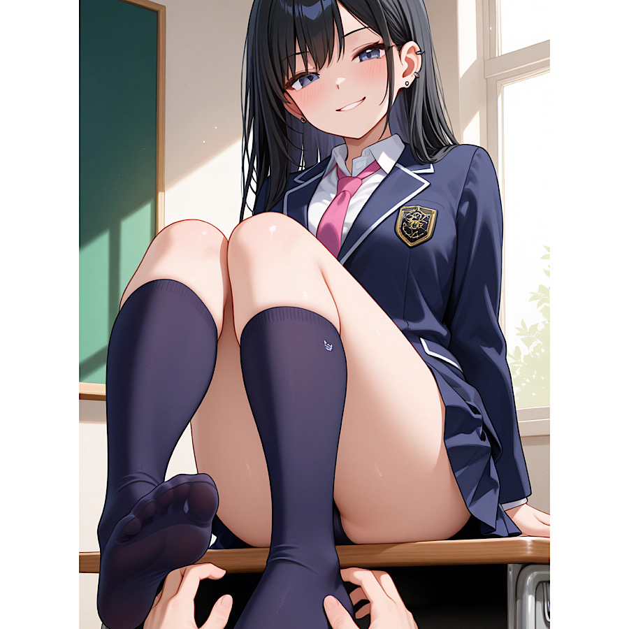 Sな方言女子 クラスメイトに足で弄ばれてෆෆෆ囁き 足フェチ くすぐり 耳ふー