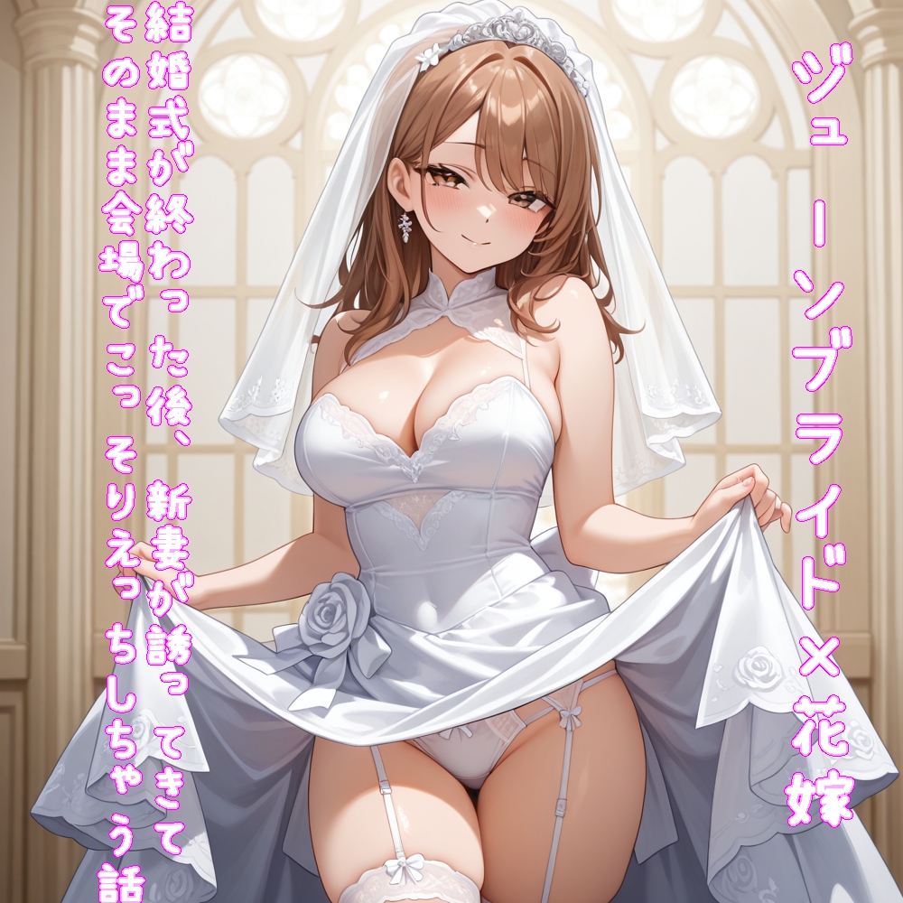 【5～10分でさっくり抜けるシリーズ】結婚式が終わった後、新妻が誘ってきてそのまま会場でこっそりえっちしちゃう話