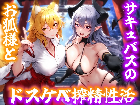 お狐様とサキュバスのドスケベ搾精性活