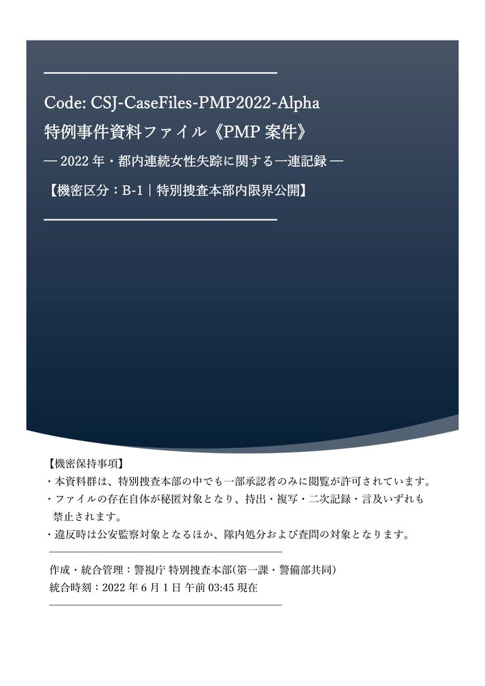 Monster In The Closet -before the dawn- 捜査資料集
