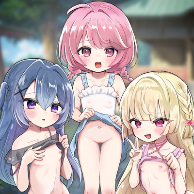 ✅1周年記念作品✅【♪100円で2時間超×トリプルヒロイン♪】『炉利魂村』ちびミニ○リっ子たちと処女膜貫通&中出しSEX♡物語もHもルート分岐★★【夏エモSE×○リH】