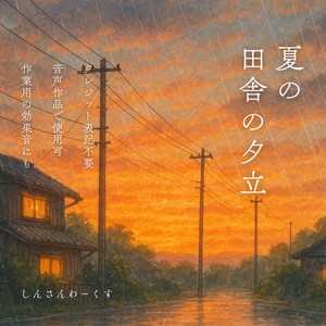 【効果音素材】夏の田舎の夕立 