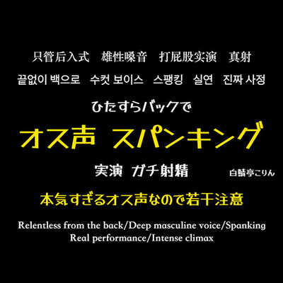 【実演・全部生音】本気オス声垂れ流してバックでスパンキングしながら中出し【ガチ射精】