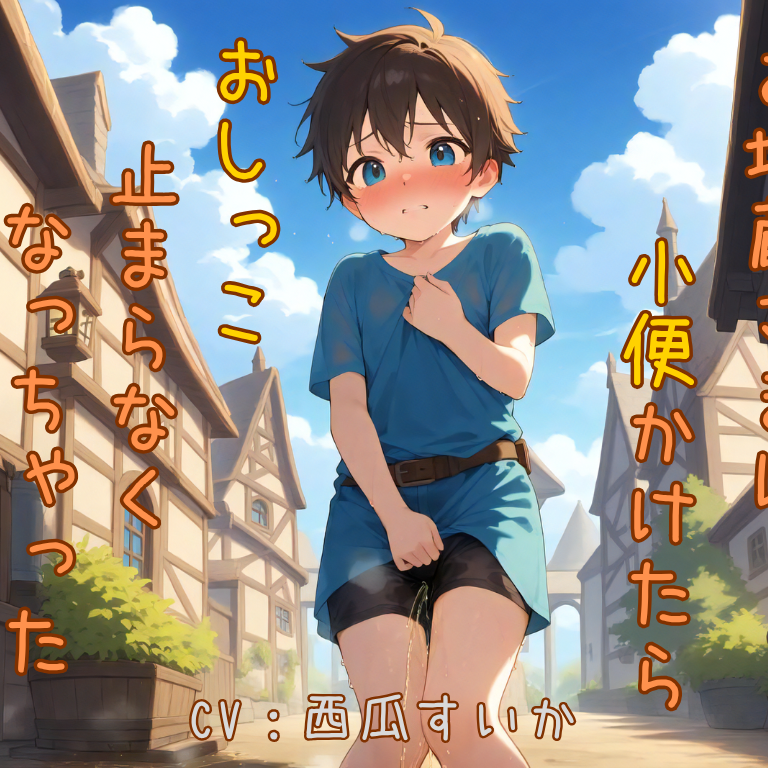 お地蔵さまに小便かけたら、おしっこ止まらなくなっちゃった男の子