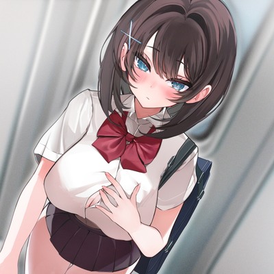 【電車の中でこっそり聞いて欲しい】超囁き！満員電車で無口なドスケベJKにひたすら搾り取られる話