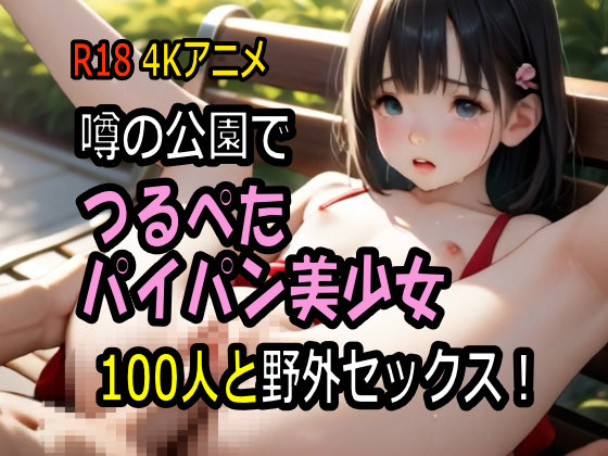 【４K動画】噂の公園でつるぺたパイパン美少女100人と野外セックス！【１００分】