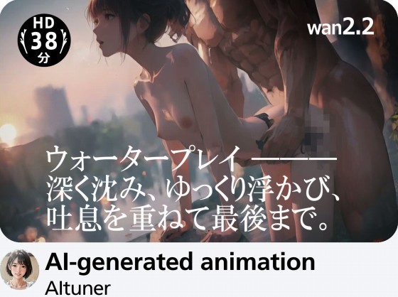 【38分HD】ウォータープレイ―深く沈み、ゆっくり浮かび、吐息を重ねて最後まで。