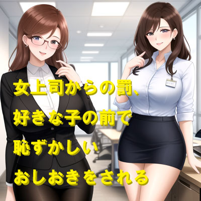 女上司からの罰、好きな子の前で恥ずかしいおしおきをされる