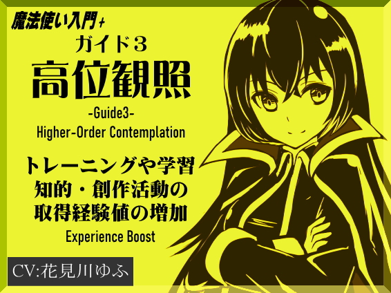 魔法使い入門+ ガイド3「高位観照と超越介入」 Higher-Order Contemplation トレーニングや学習、創作活動の取得経験値の増加(Experience Boost)