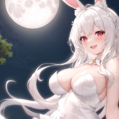 【KU100】爆乳バニーは故郷の月を離れてオレの股間のお月見だんご(精子入り)をしゃぶっている【バイノーラル/ファンタジー/中出し】