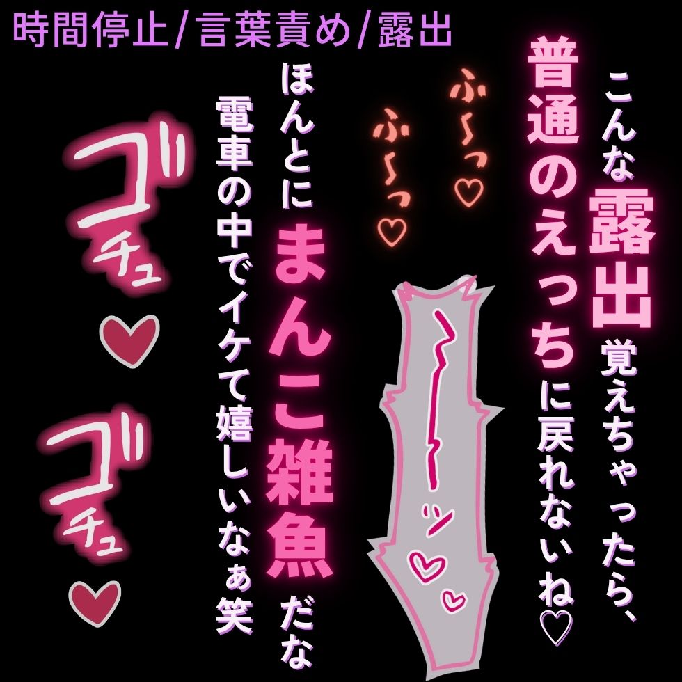 【雑魚雌扱い/言葉責め/連続イキ】電車の中で雑魚まんこに淫語責め♡～僕ら以外時間停止～