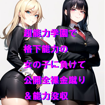 超能力学園で格下能力の女の子に負けて公開全裸金蹴り＆能力没収