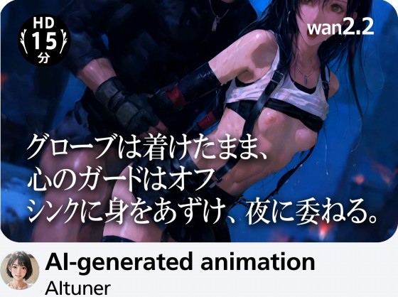 【15分HD】 グローブは着けたまま、心のガードはオフ――シンクに身をあずけ、夜に委ねる。