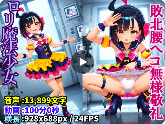 ロリ魔法少女強制無様敬礼　～罠にハメられ無様にスカートたくし上げ腰ヘコ敬礼させられる処女魔法戦士プリティア～