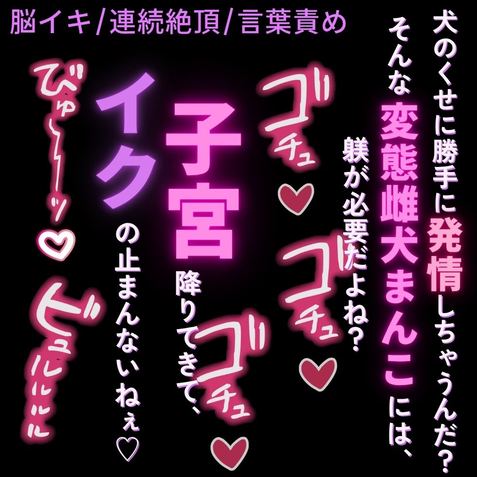 【脳イキ/連続絶頂/言葉責め】雌犬まんこに淫語責め♡