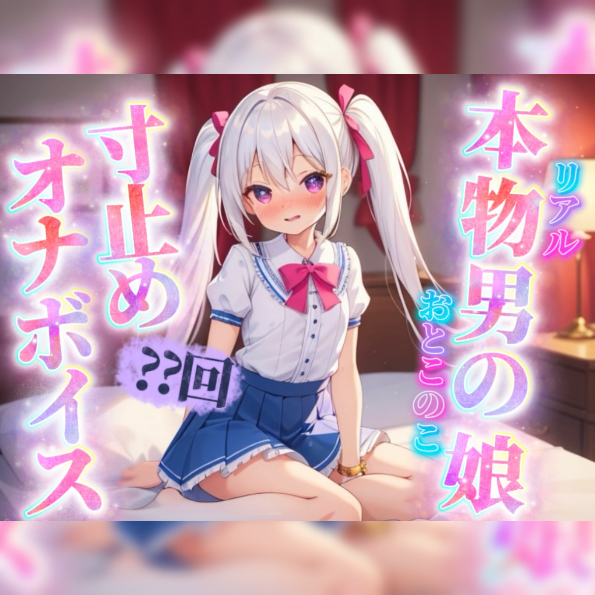 【男の娘&times;寸止めオナニー】リアル男の娘がセルフ寸止めオナニー。10回我慢するまで射精できまテン！【ノンシチュ/オナ声/喘ぎ声/男性向け】