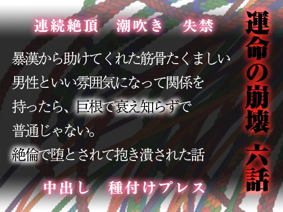 運命の崩壊 六話　～暴漢から助けてくれた筋骨たくましい男性といい雰囲気になって関係を持ったら、巨根で衰え知らずで普通じゃない。絶倫で堕とされて抱き潰された話～