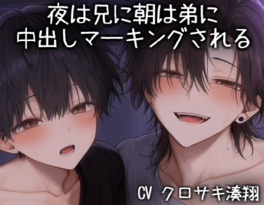 夜は兄に、朝は弟に中出しマーキングされる♡