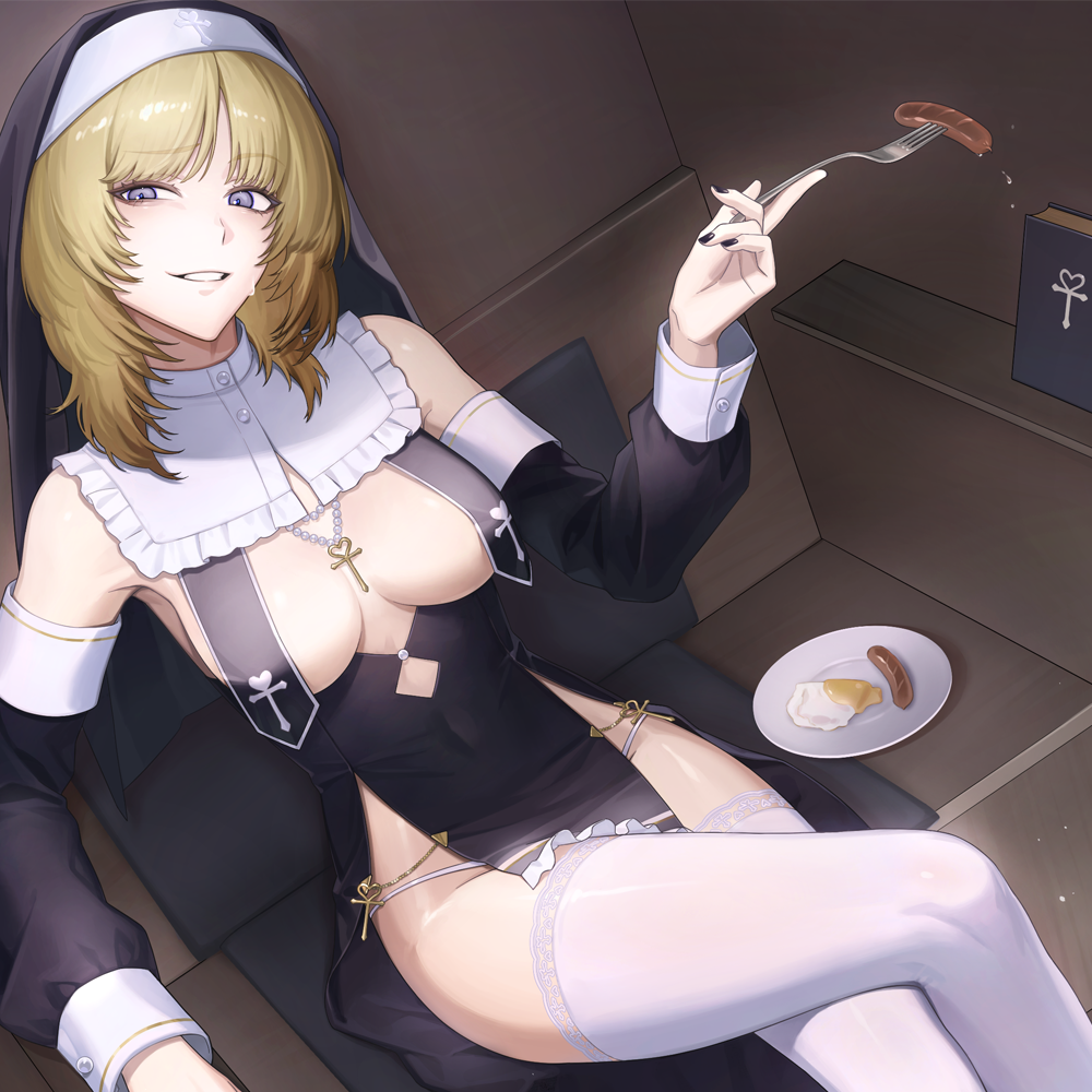 童貞告白に吹き出すシスターの嘲笑懺悔室 