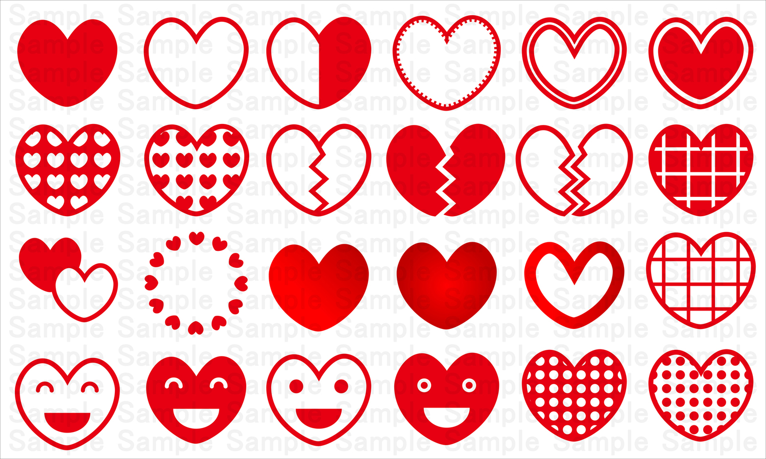 ハートの素材セット