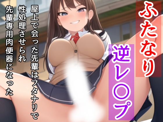 【ふたなり／逆レ】屋上で会った先輩はフタナリで、性処理させられ先輩専用肉便器になった