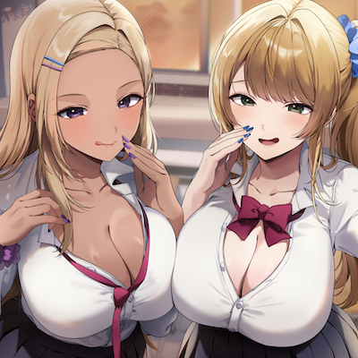 【3分で即抜き♡】黒ギャル&白ギャルJKのマゾ向け短時間オナサポ