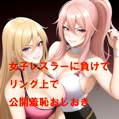 女子レスラーに負けてリング上で公開羞恥おしおき2