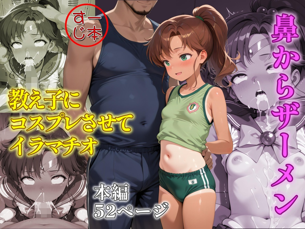 教え子にコスプレさせてイラマチオ（鼻からザーメン）